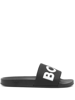 Hombre BOSS Sandalias Planas Con Logo En Relieve