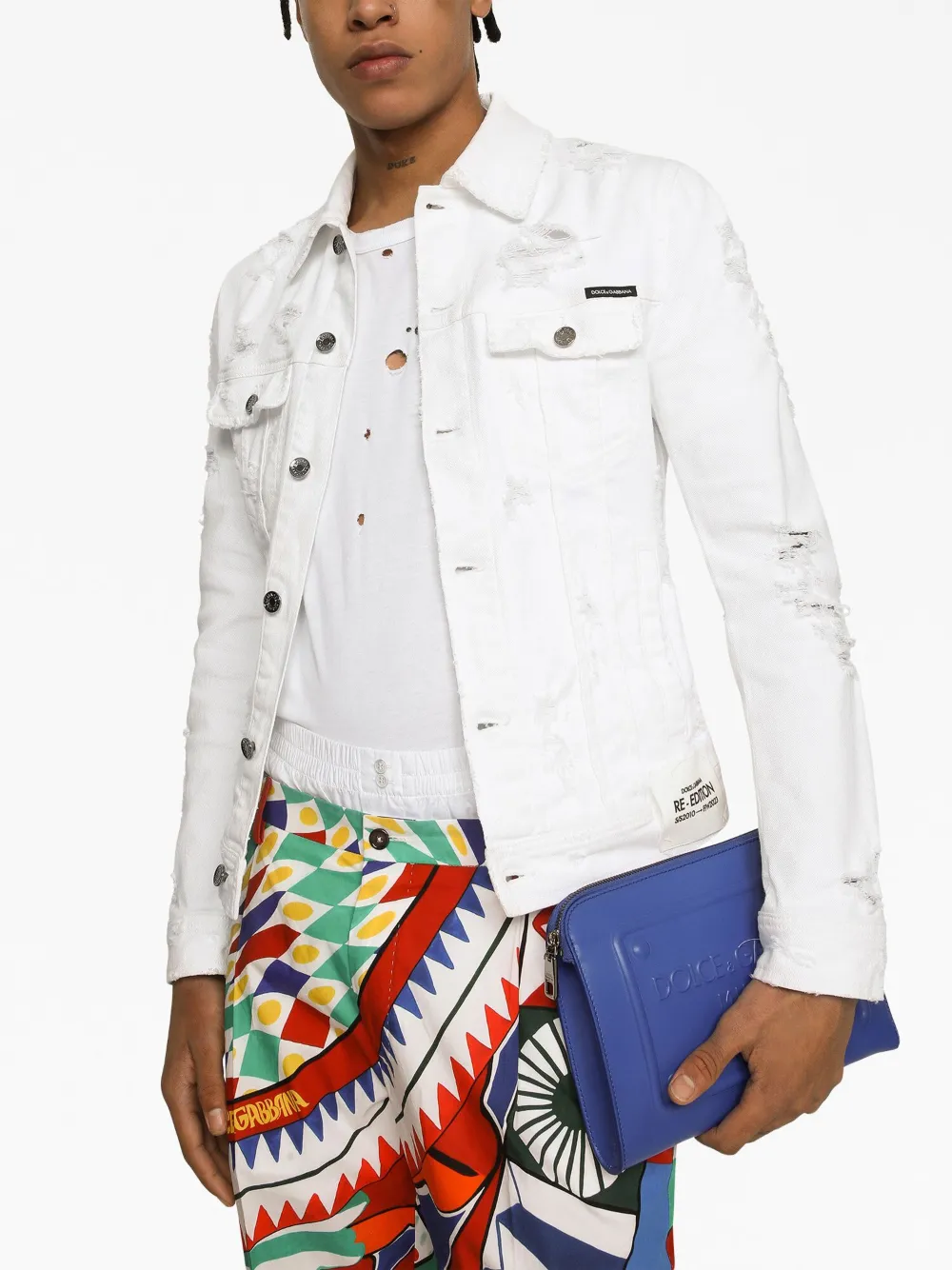 Hombre Dolce & Gabbana Bolso De Mano Cuero Con Logo En Relieve 4 Hombre Dolce & Gabbana Bolso De Mano Cuero Con Logo En Relieve - Imagen 2