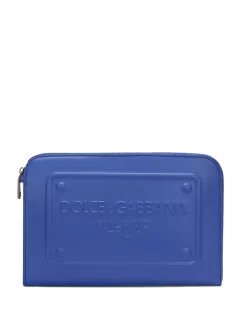 Hombre Dolce & Gabbana Bolso De Mano Cuero Con Logo En Relieve