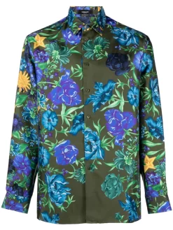 Hombre Versace Camisa Con Estampado Floral