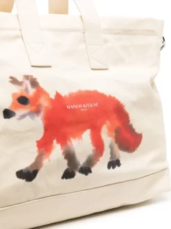 Hombre Maison Kitsuné Bolso Shopper Con Zorro Estampado -Masculina Moda Tienda 20068461 45290012 1000