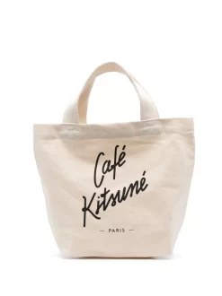 Hombre CAFÉ KITSUNÉ Bolso Shopper Con Eslogan Estampado