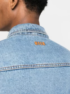 Hombre MSGM Camisa Vaquera Con Logo Bordado 11 Hombre MSGM Camisa Vaquera Con Logo Bordado -Masculina Moda Tienda 20215913 50783228 1000
