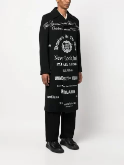 Hombre MSGM Abrigo Con Eslogan Estampado -Masculina Moda Tienda 20220177 50783130 1000