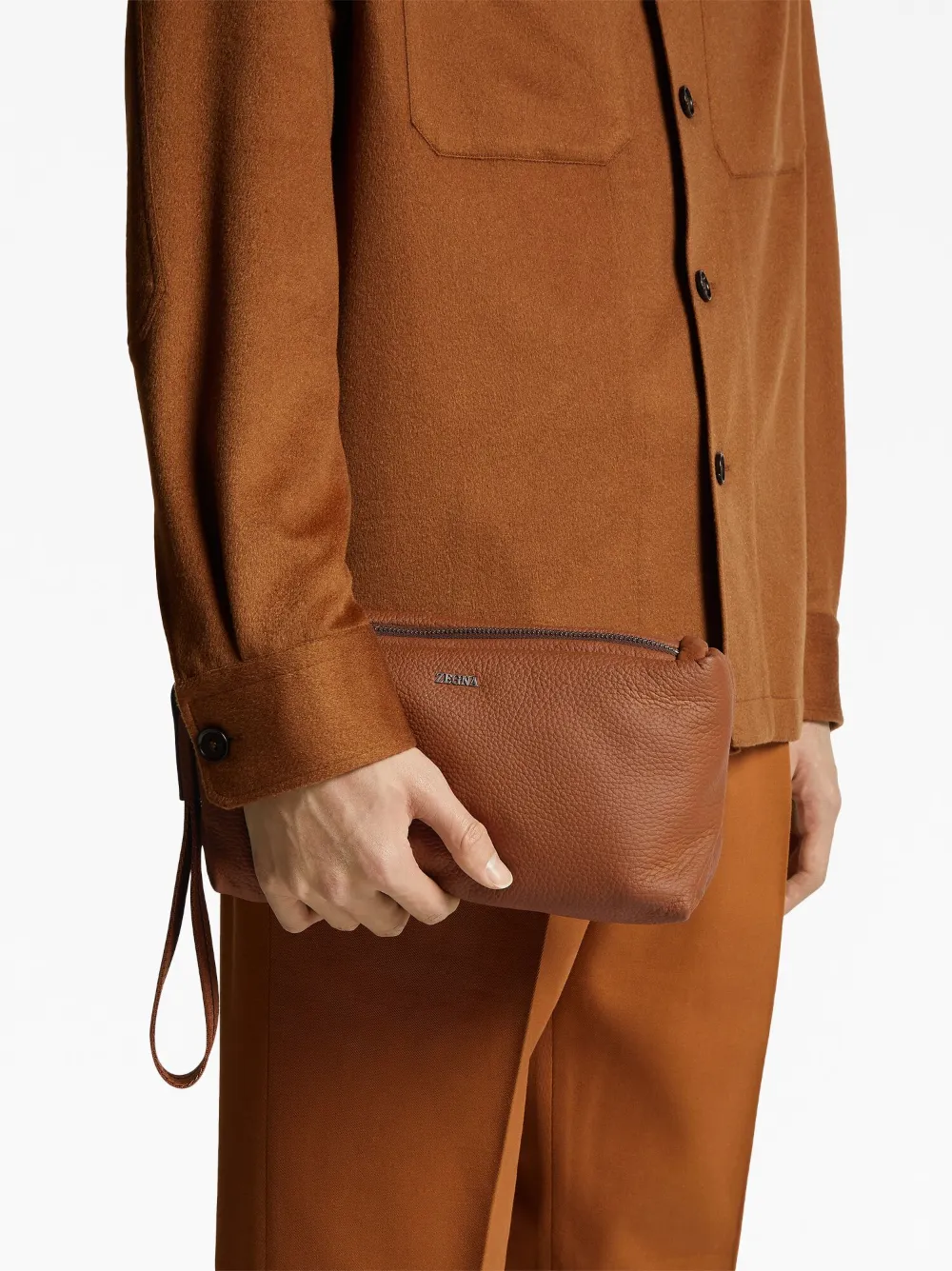 Hombre Zegna Bolso De Mano Con Placa Del Logo 4 Hombre Zegna Bolso De Mano Con Placa Del Logo - Imagen 2
