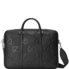 Hombre Gucci Maletín Para Portátil Con Logo En Relieve -Masculina Moda Tienda 20257795 50209262 1000