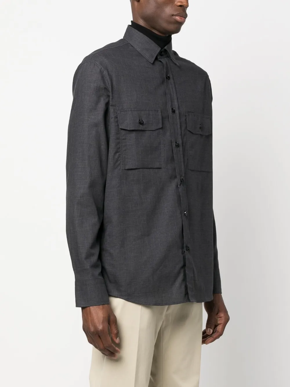 Hombre Brioni Camisa Con Bolsillos De Solapa 5 Hombre Brioni Camisa Con Bolsillos De Solapa - Imagen 3