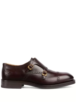 Hombre Gucci Zapatos Monk Con Detalle De Hebilla