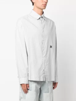 Hombre Palm Angels Camisa Con Monograma Bordado -Masculina Moda Tienda 20757442 50763863 1000