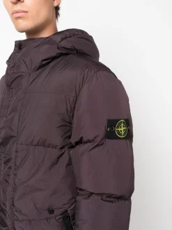 Hombre Stone Island Abrigo Con Capucha Y Motivo Compass -Masculina Moda Tienda 20795393 50743958 1000