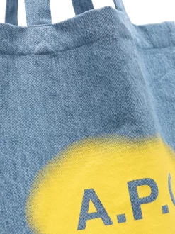 Hombre A.P.C. Bolso Shopper Vaquero Con Logo Estampado 10 Hombre A.P.C. Bolso Shopper Vaquero Con Logo Estampado -Masculina Moda Tienda 20812509 50772140 1000