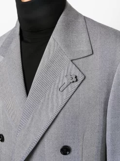 Hombre Lardini Traje Con Doble Botonadura Y Rayas Diplomáticas -Masculina Moda Tienda 20832718 50802566 1000