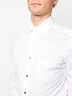 Hombre Kiton Camisa Con Botones Del Logo -Masculina Moda Tienda 20834170 50758066 1000