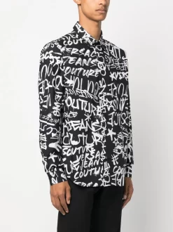 Hombre Versace Jeans Couture Camisa Con Logo Estampado -Masculina Moda Tienda 20843775 50777932 1000