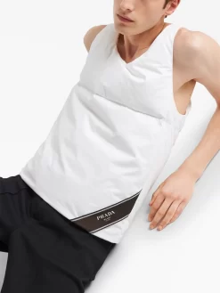 Hombre Prada Chaleco Con Franja Del Logo 11 Hombre Prada Chaleco Con Franja Del Logo -Masculina Moda Tienda 20845286 50750005 1000