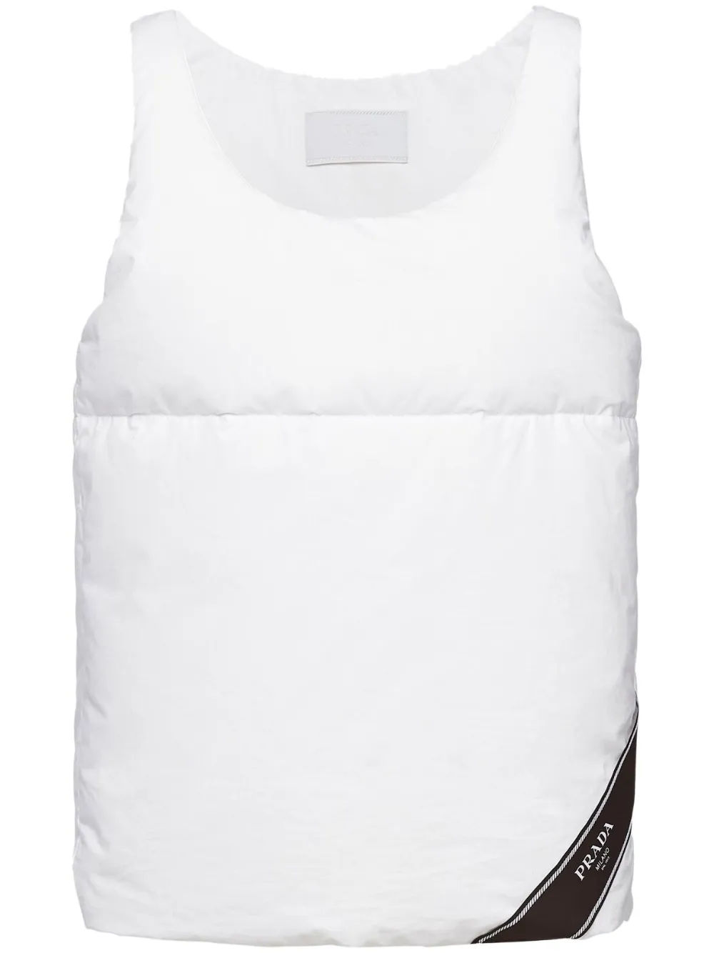 Hombre Prada Chaleco Con Franja Del Logo 3 Hombre Prada Chaleco Con Franja Del Logo