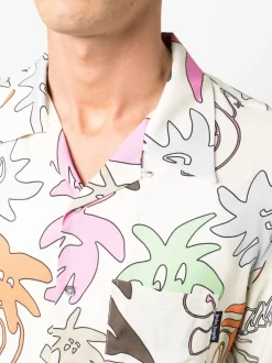 Hombre Palm Angels Camisa Con Estampado Palmity Allover -Masculina Moda Tienda 20845974 50778582 1000
