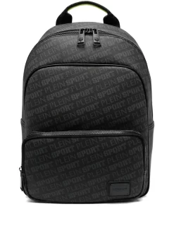 Hombre Plein Sport Logo-print Faux-leather Backpack