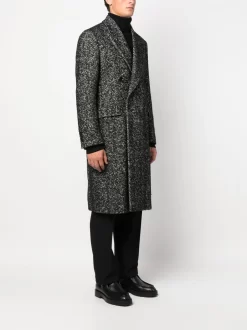 Hombre Lardini Double-breasted Wool-blend Coat -Masculina Moda Tienda 20854176 50783993 1000