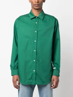 Drole De Monsieur Hombre Drôle De Monsieur Slogan-print Long-sleeve Shirt -Masculina Moda Tienda 20868014 50813290 1000