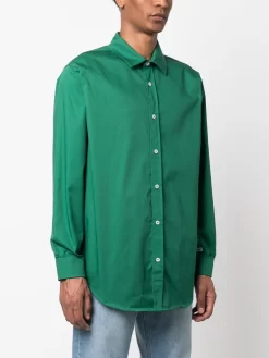 Drole De Monsieur Hombre Drôle De Monsieur Slogan-print Long-sleeve Shirt -Masculina Moda Tienda 20868014 50813293 1000